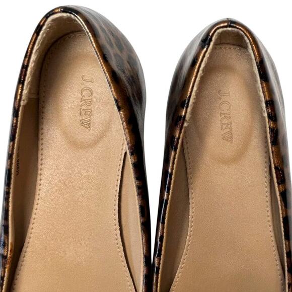 J Crew Tortoise Print Ballet Flats Women's size 9 Cottage Coquette - Picture 3 of 7